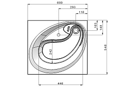Stella Polare Раковина под стиральную машину Madera Ameli 60х55 – фотография-4